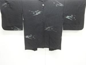 大正ロマン　枝葉模様織り出し一つ紋羽織